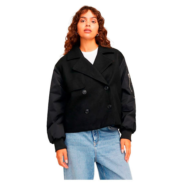 Jack & Jones Harper Mix Biker Jjxx Trenchcoat Svart M Kvinna