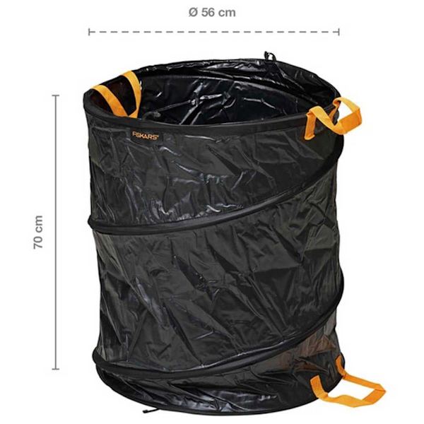 Fiskars Havetaske Pop Up Solid 172l Sort