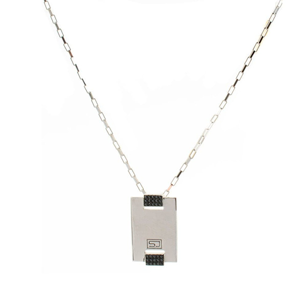 Sif Jakobs P0046-bk Halsband Silver  Man