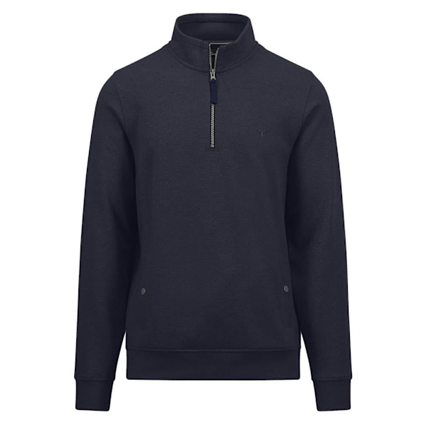 Fynch Hatton 14091730 Halv Lynlås Sweatshirt Blå L Mand