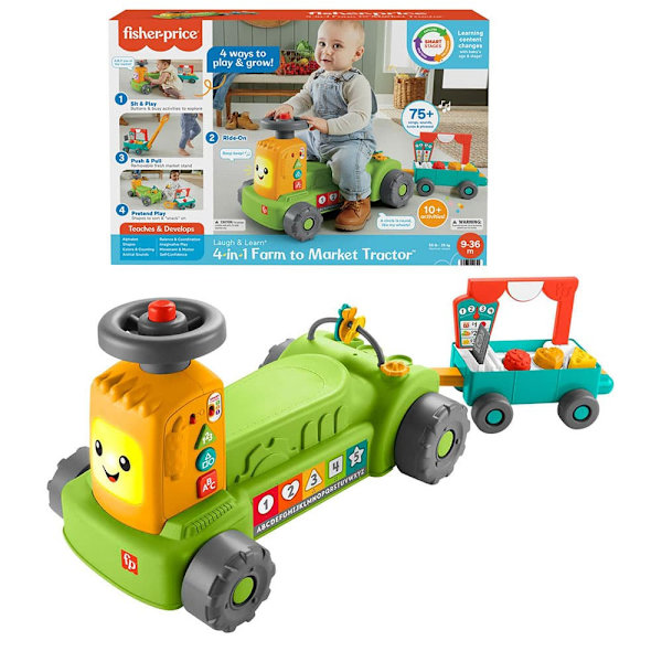 Fisher Price 4-i-1-traktor-gåvogn Til Baby