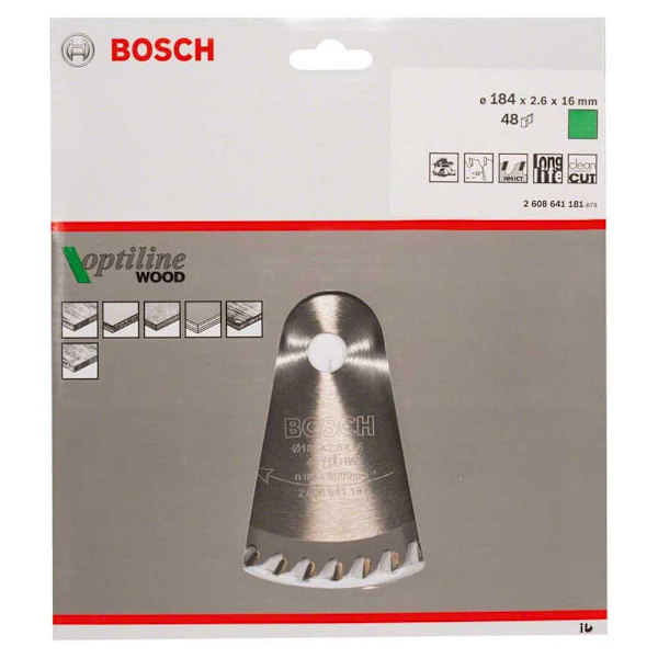 Bosch Professional Cirkelsågblad Op Wo H 184x16-48 Silver