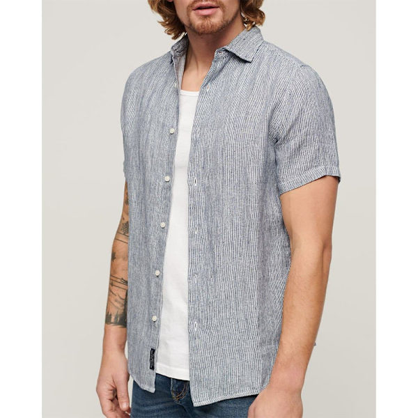 Superdry Studios Casual Linen T-shirt Med Korte ærmer Grå 3XL Mand