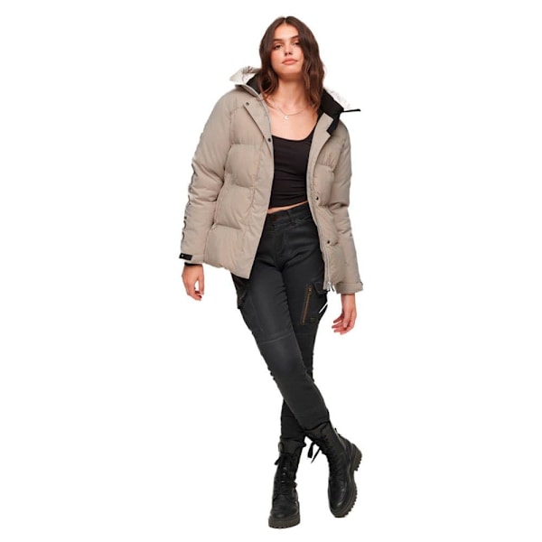 Superdry Parkas City Padded Hooded Wind Grå L Kvinna