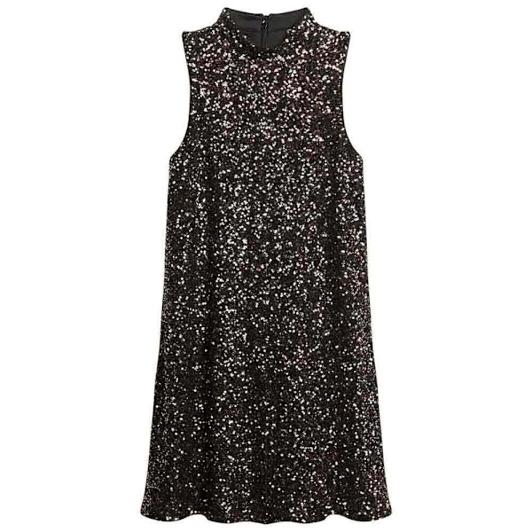 Superdry Kort Kjole Uden ærmer Sequin A Line Søvfarvet S Kvinde