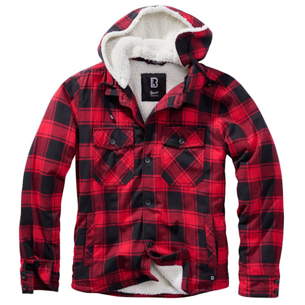 Brandit Jakke Lumberjack Rød,Sort L Mand