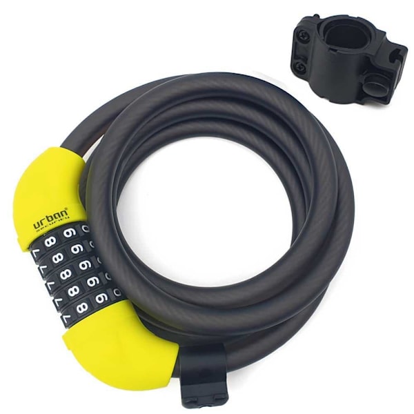 Urban Security Kabellås Ur454l Gul 180 cm