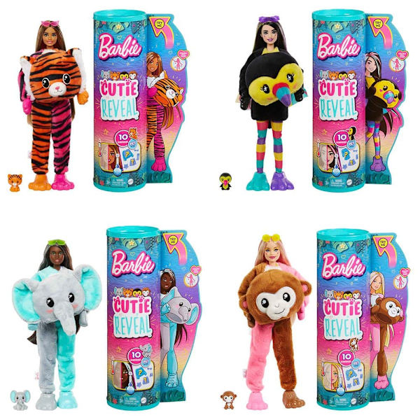Barbie Amigos De La Jungle Series (assorterade Modeller) Docka Cutie Reveal Flerfärgad