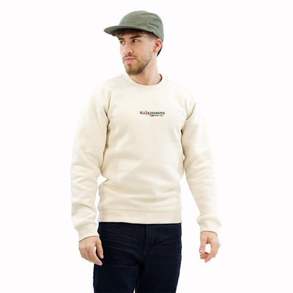 Black Diamond Heritage Wordmark Crewneck Sweatshirt Hvid M Mand