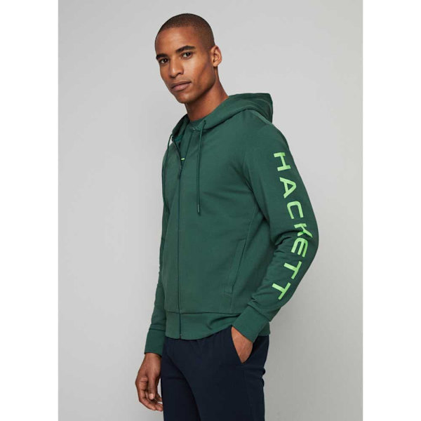 Hackett Essential Sweatshirt Med Lynlås Grøn M Mand