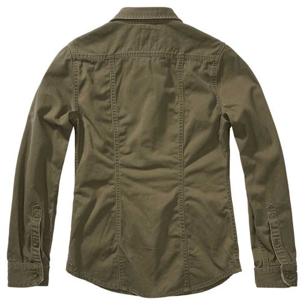 Brandit Pitkähihainen Paita Vintage Vihreä 3XL Nainen