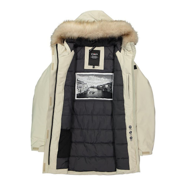 Cmp Parka Fix Hood 30k3866 Jakke Beige L Kvinde