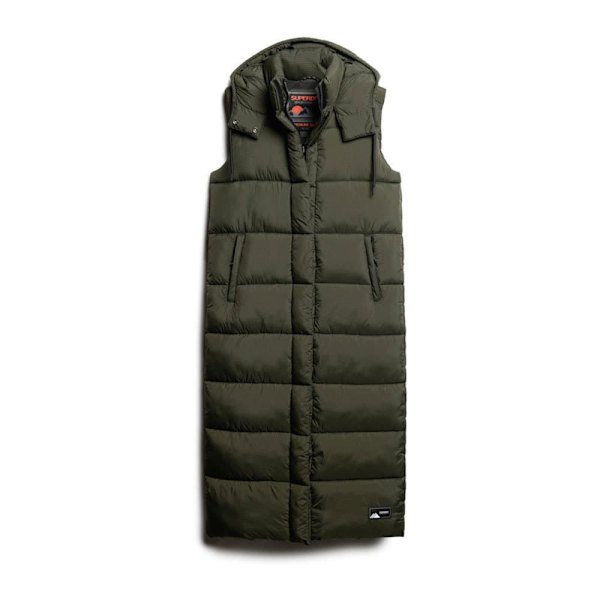 Superdry Dunväst Ripstop Longline Grönt S Kvinna