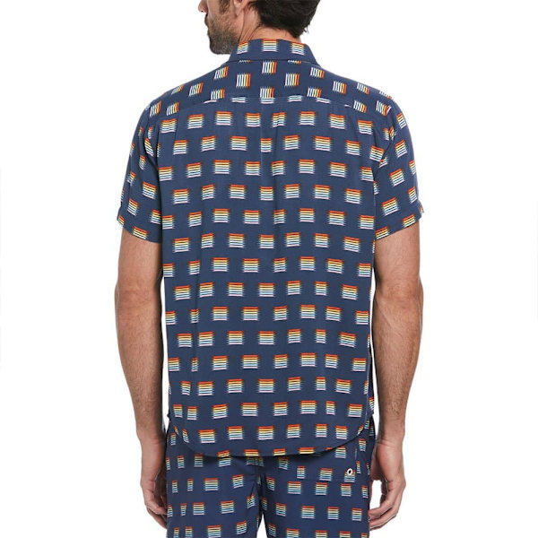 Original Penguin Ev Rainbow Stripe Kortærmet Skjorte Flerfarvet L Mand