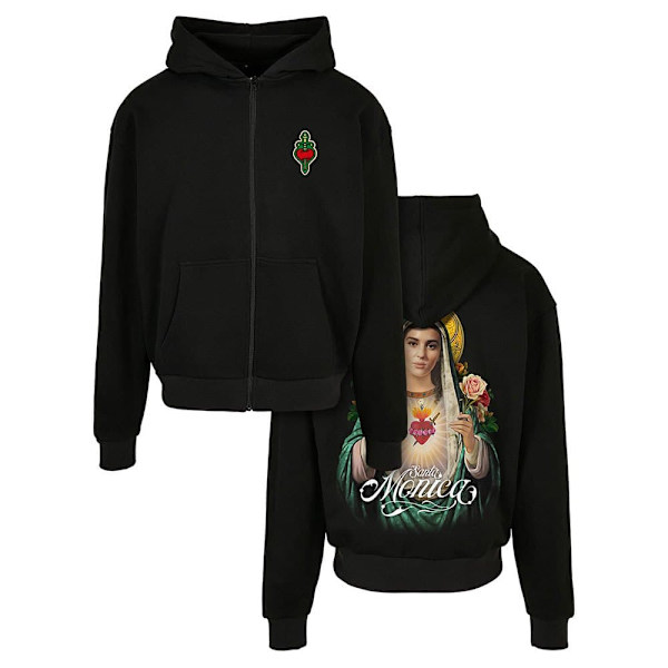 Mister Tee Santa Monica Heavy Oversize Sweatshirt Med Lynlås Sort S Mand