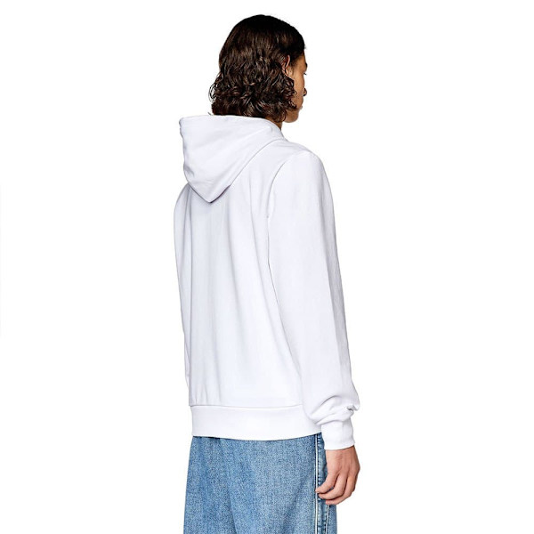 Diesel Sweatshirt Med Fuld Lynlås Ginn K10 Hvid M Mand