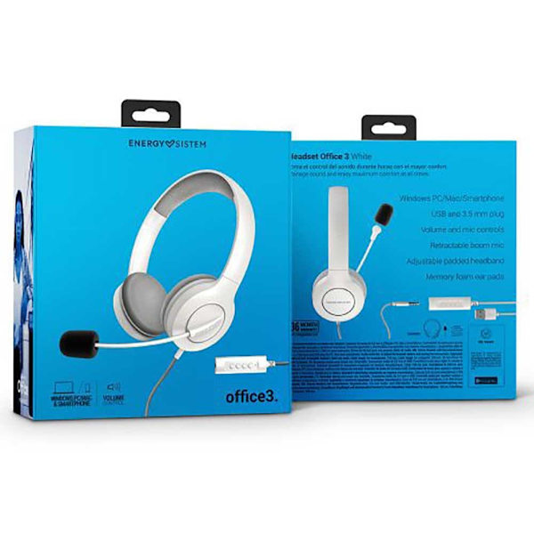 Energy Sistem Headset Office 3 Hvid