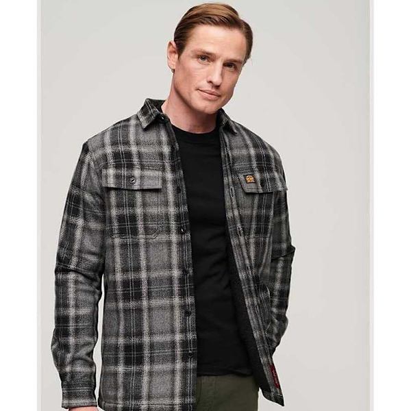 Superdry Overshirt Wool Miller Grå L Mand
