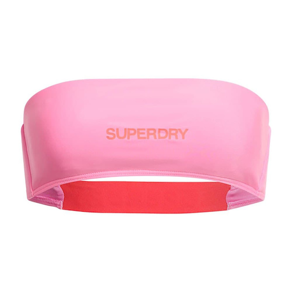 Superdry Logo Bandeau Bikinitopp Rosa S Kvinna