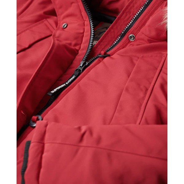Superdry Anorakki Everest Faux Fur Punainen S Nainen