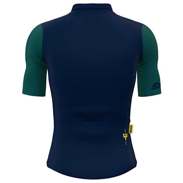 Santini Lyhythihainen Jersey Allez Le Maillot Jaune Sininen XL Mies
