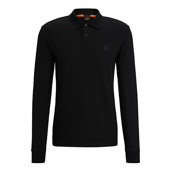Boss Langærmet Polo Passerby 10256683 Sort M Mand