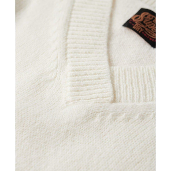 Superdry Essential Tröja Med V-ringning Beige S Kvinna