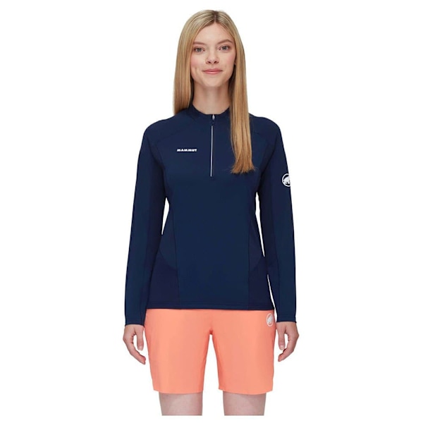 Mammut Aenergy Fl Zip Pitkähihainen T-paita Sininen XL Nainen
