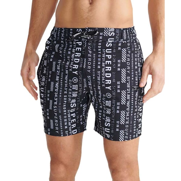 Superdry Badeshorts All Over Print 21´´ Sort S Mand