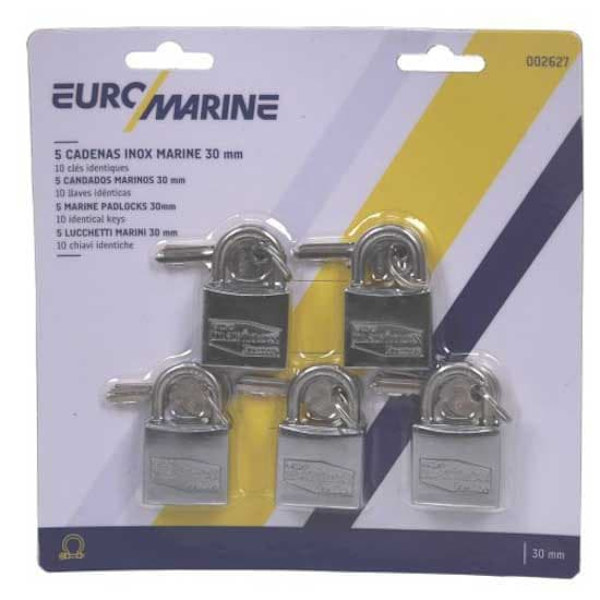Euromarine Hänglås Set 30 Mm 5 Enheter
