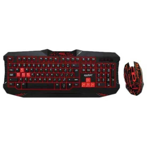 Approx Gaming Mus Og Tastatur Appbat Sort Spanish QWERTY Sort