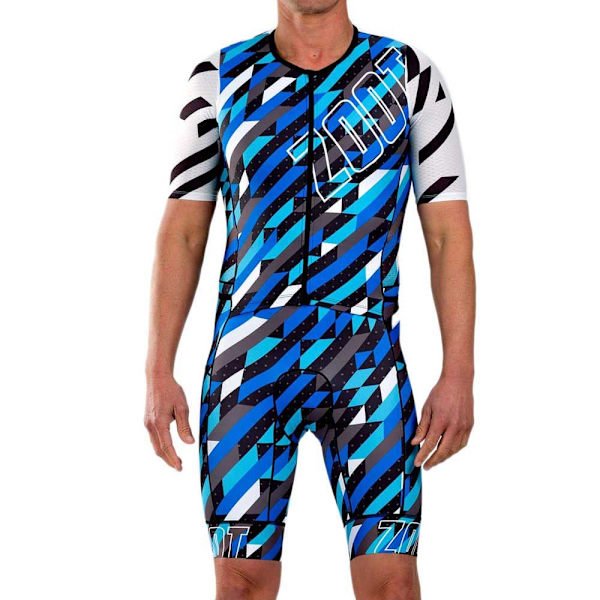 Zoot Kortærmet Trisuit Ltd Tri Aero Fz Blå S Mand
