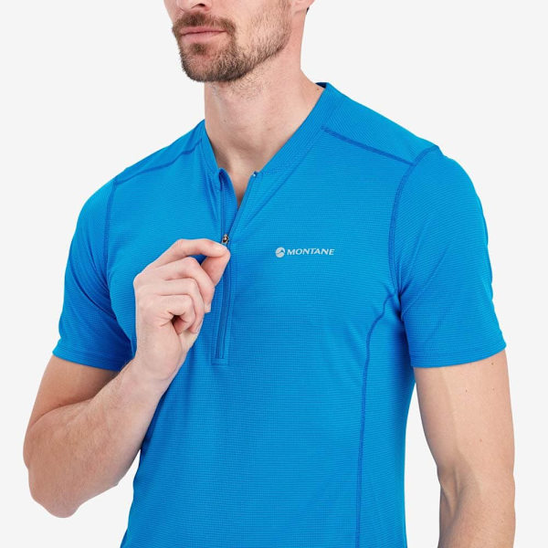 Montane Dart Nano Halv Lynlås Kortærmet T-shirt Blå 2XL Mand