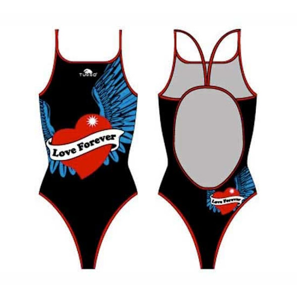 Turbo Badedragt Love Forever 893222 Sort XL Kvinde