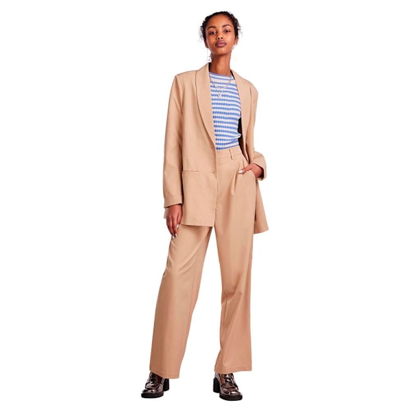 Pieces Blazer Size Loose Beige XS Kvinde