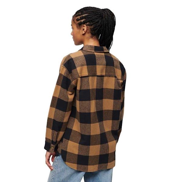 Superdry Pitkähihainen Paita Check Ruskea S Nainen