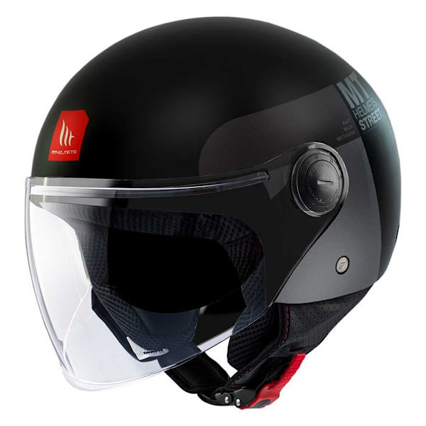 Mt Helmets Åben Ansigtshjelm Street S Inboard Sort M