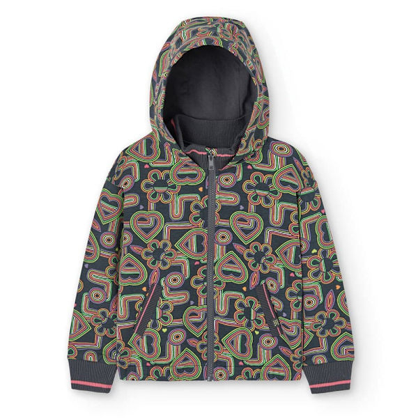 Boboli Fleece Printed Jakke Grøn 4 Years
