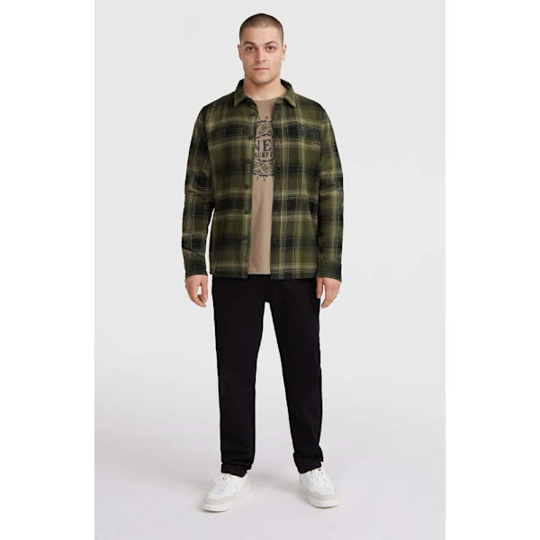 O´neill Flannel Check Skjorte Med Lange ærmer Grøn M Mand