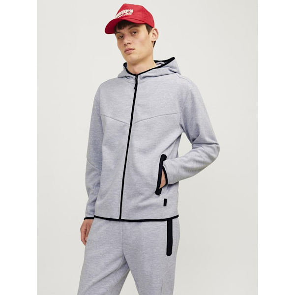 Jack & Jones Fusion Kokovetoketjullinen Collegepaita Harmaa S Mies