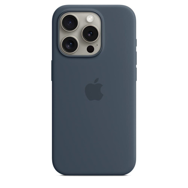 Apple Silikone Etui Iphone 15 Pro Blå