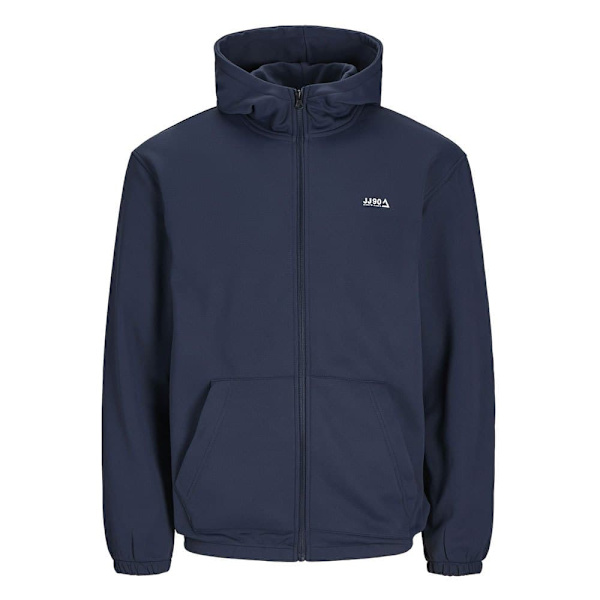 Jack & Jones Basic Zip Plus Size Sweatshirt Med Lynlås Blå 5XL Mand