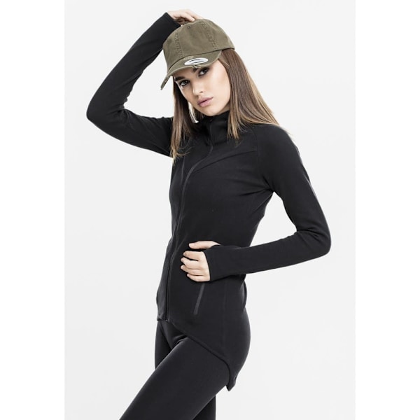 Urban Classics Sweatshirt Athletic Interlo Zip Sort XS Kvinde