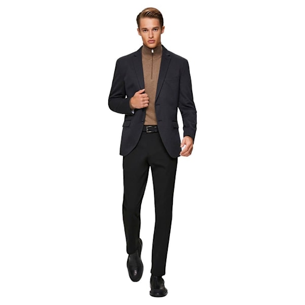Selected Berg Halv Lynlås Sweater Brun S Mand