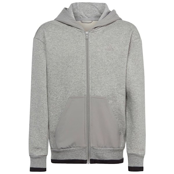 Adidas Sweatshirt Med Full Dragkedja Fleece Grå 9-10 Years Flicka