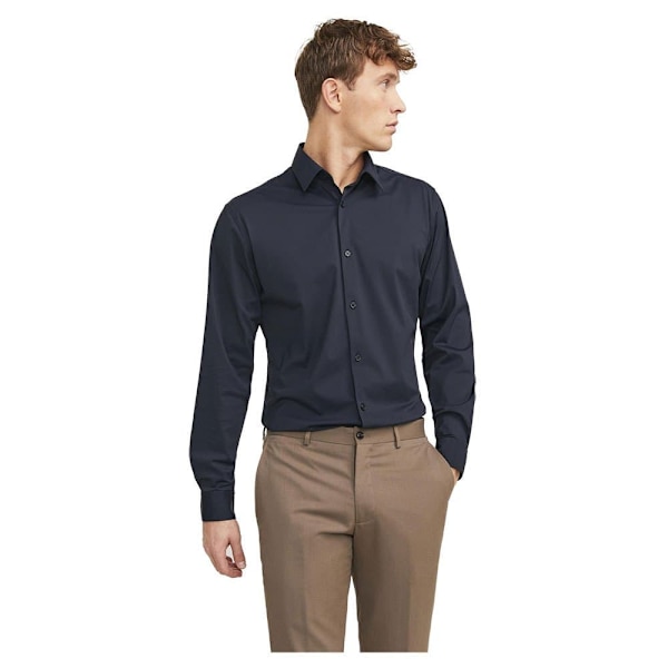 Jack & Jones Active Stretch Slim Pitkähihainen Paita Sininen L Mies