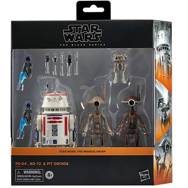 Hasbro Mandalorian Stjärnornas Krig R5-d4 Bd-72 & Pit Droids-figur 15 Cm Durchsichtig