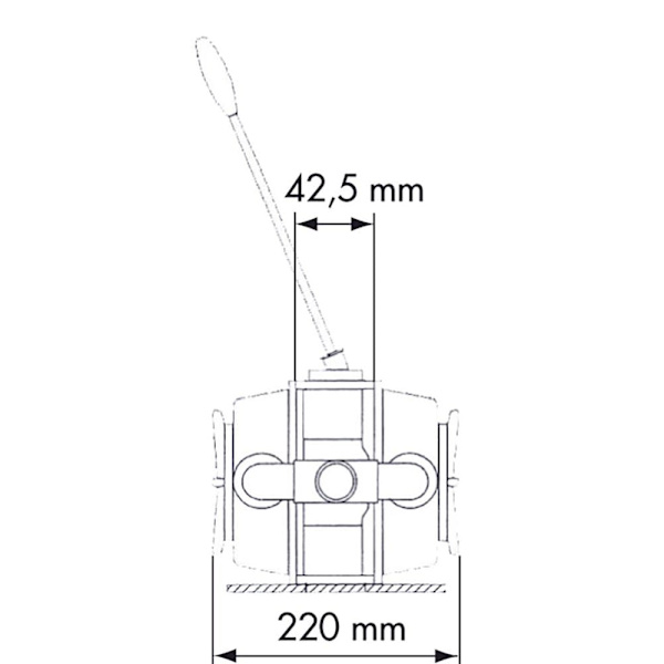 Plastimo Double Effect Pumppu Manual Hopeinen 38 mm