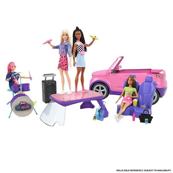 Barbie Pink Glitter Musical Car Dreamhouse Flerfarvet 3 Years