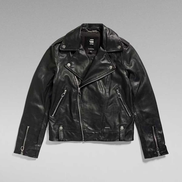 G-star Biker Læderjakke Sort XS Kvinde